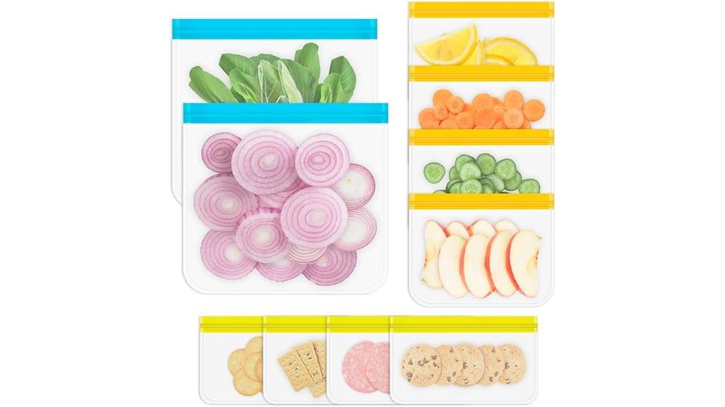 silicone reusable freezer bags