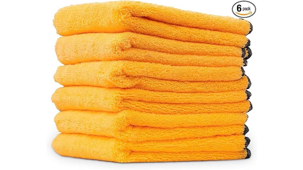 six microfiber towels pack