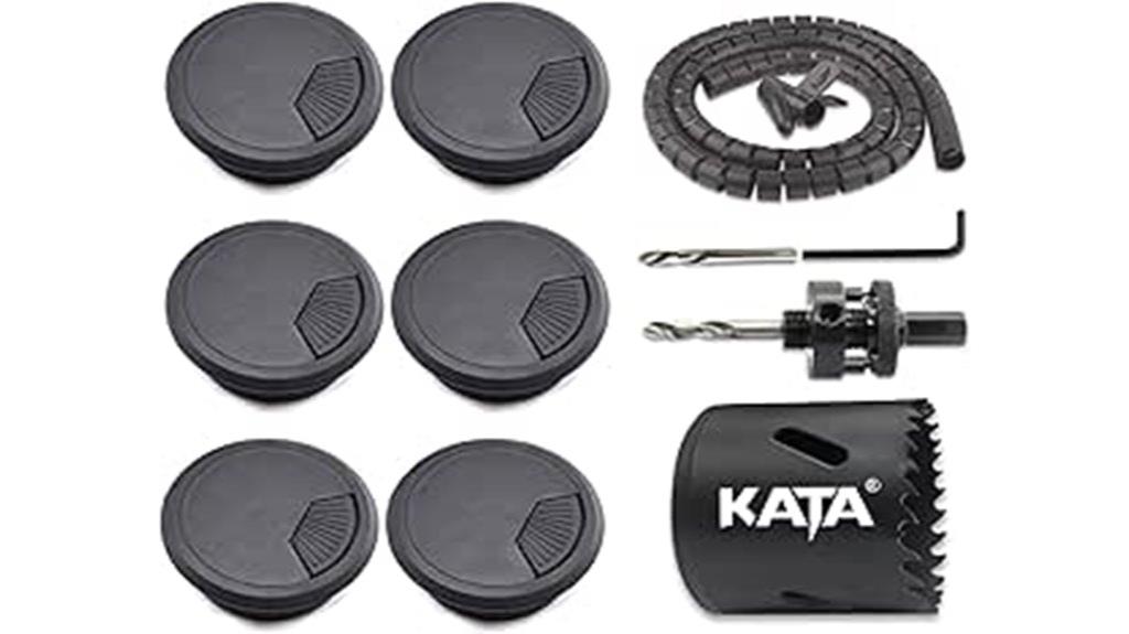 six pack desk cable grommets