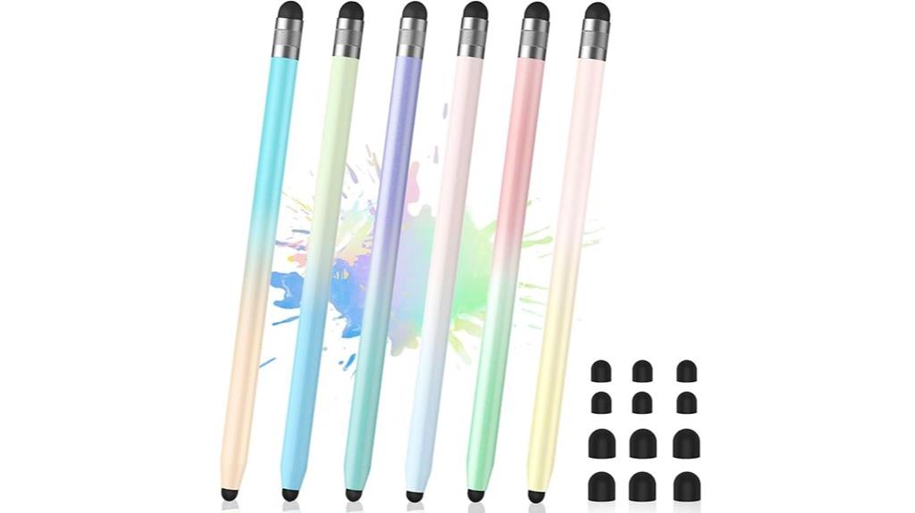 six stylus pens pack