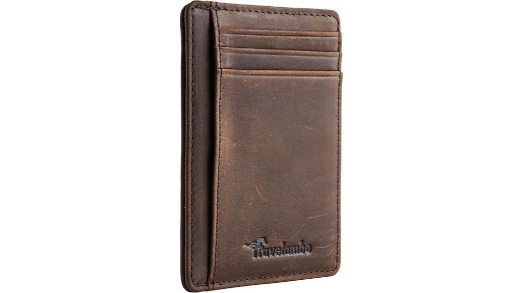 slim leather wallet rfid