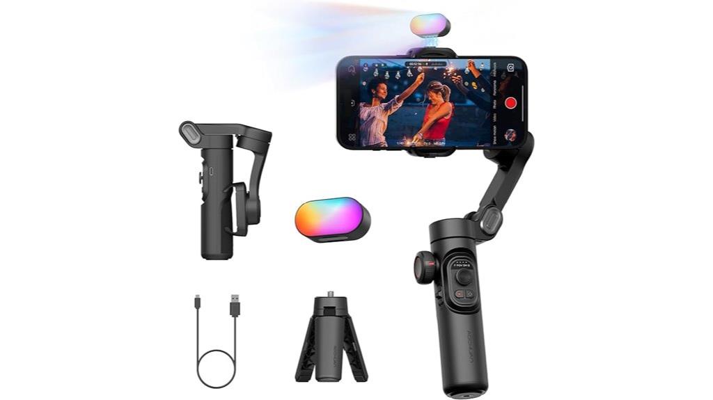 smartphone gimbal with lighting