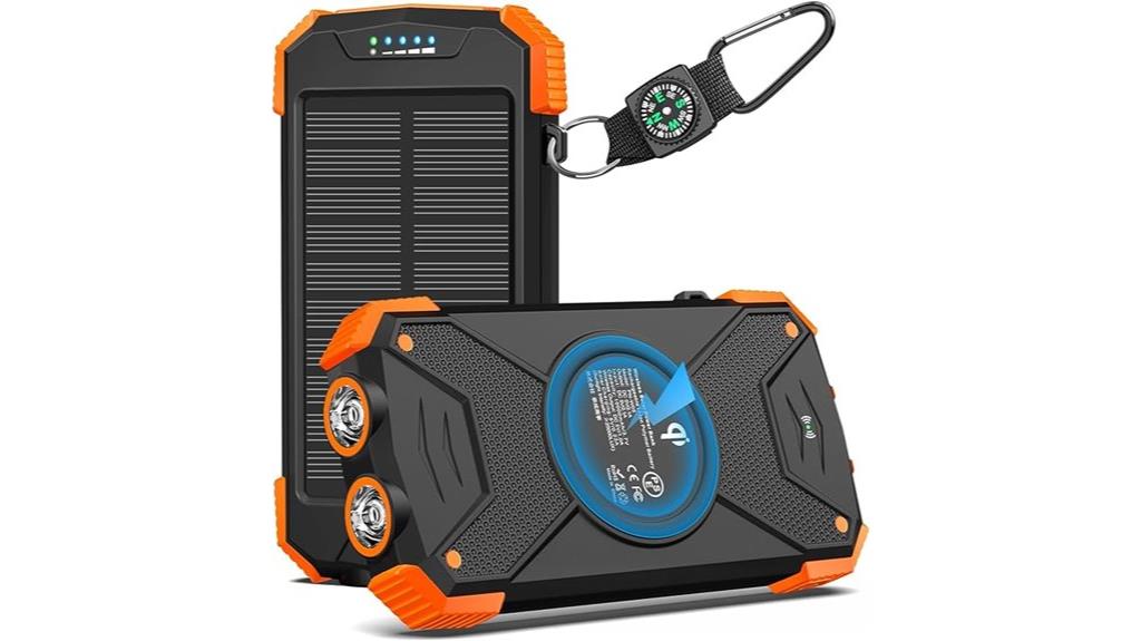 solar power bank with flashlight