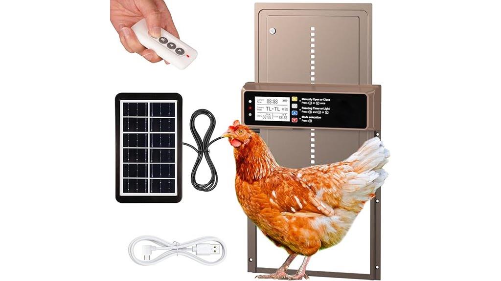 solar powered remote chicken door
