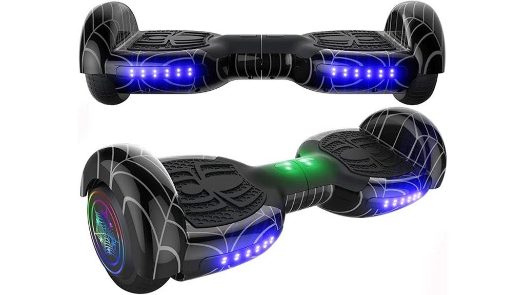 spider themed led hoverboard
