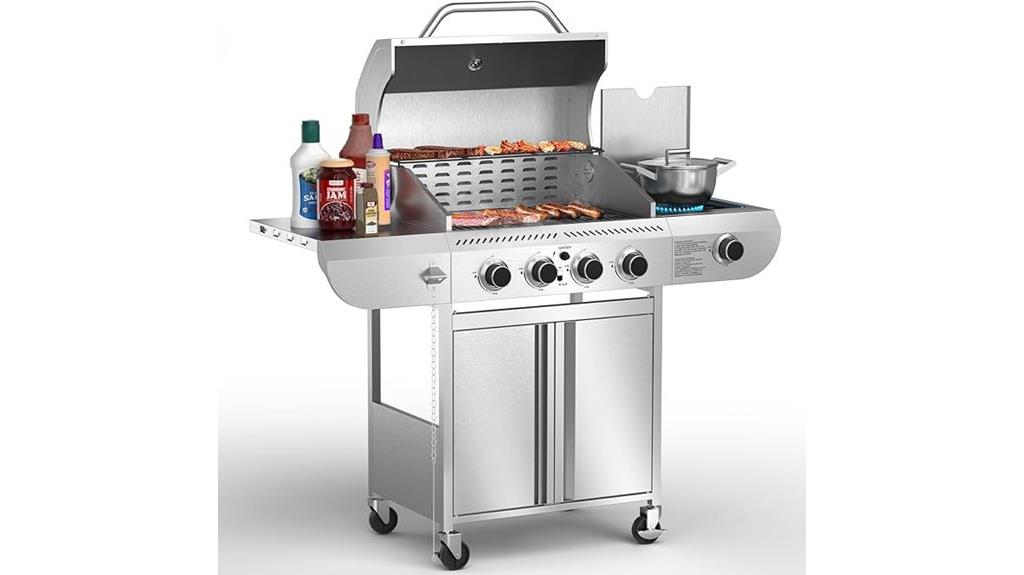 stainless steel gas grill