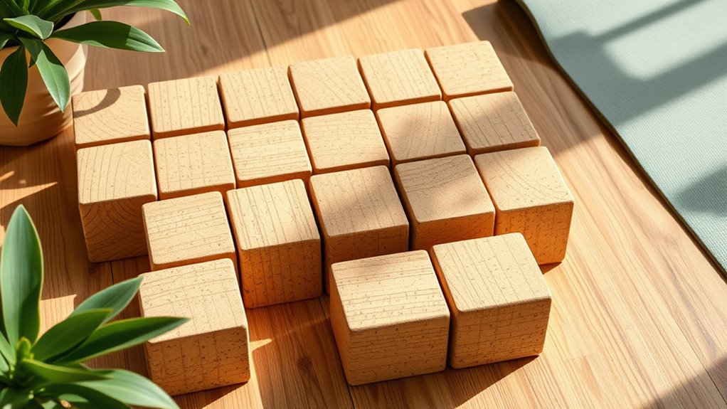 sustainable cork yoga blocks