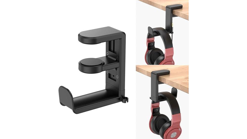 swivel headphone stand with clip