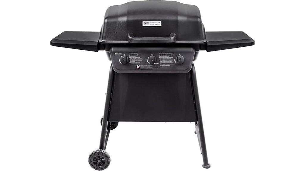 three burner propane grill