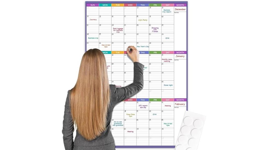 three month wall calendar