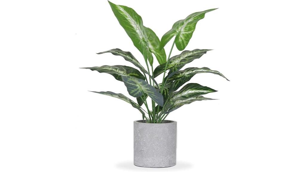 tiny faux tropical plants