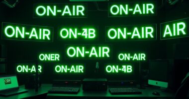 top green on air signs