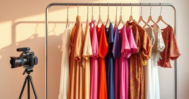 top influencer outfit display racks