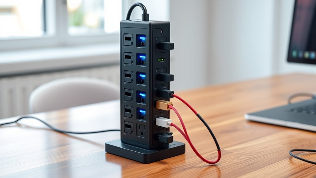 top power strip towers
