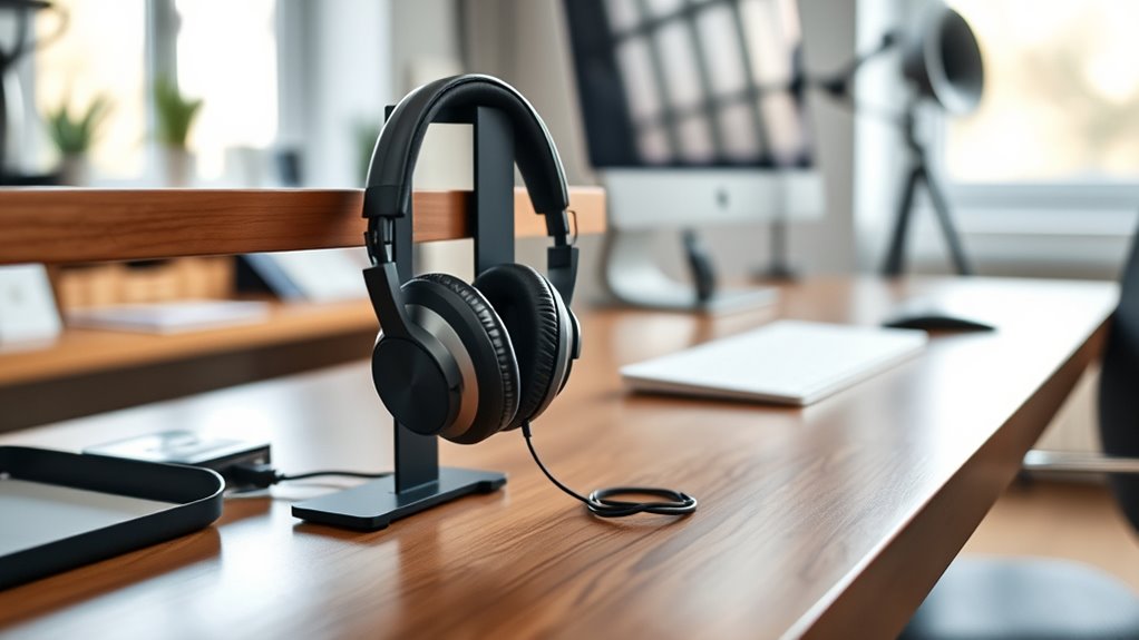 top under desk headphone holders