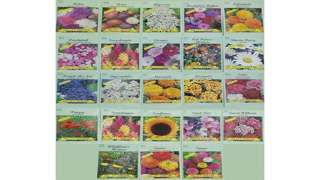 twenty three flower seed packets