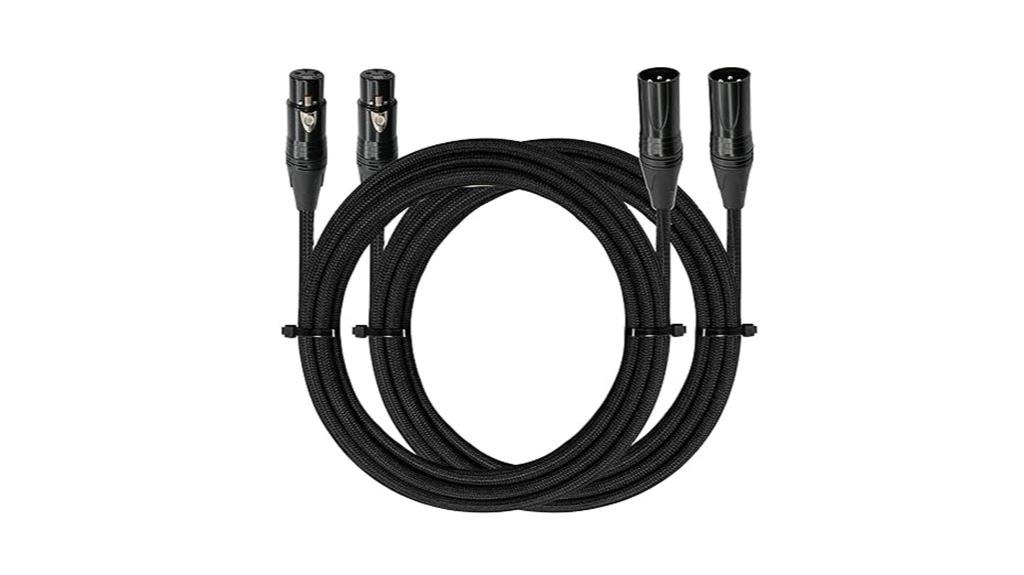 two 10 foot xlr cables