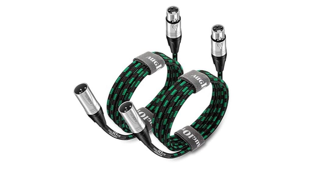 two 10 ft xlr cables