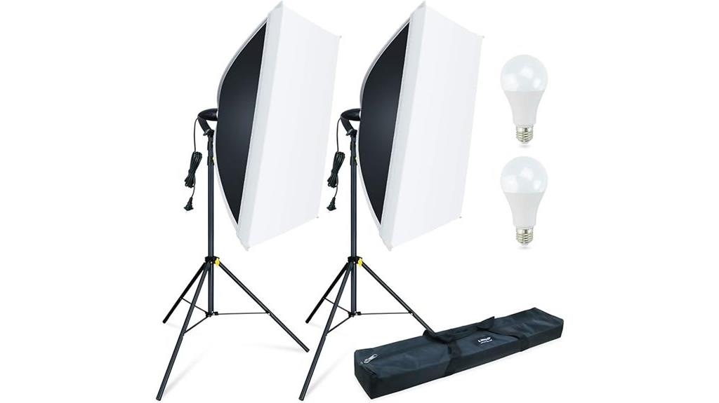 two softbox lighting kits
