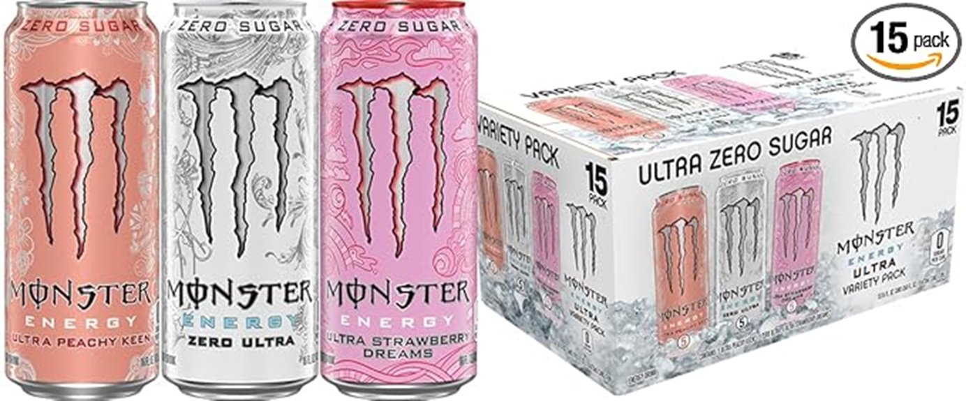 variety pack of energy drinks