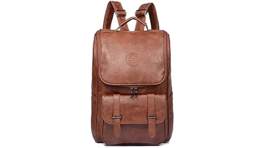 vegan faux leather backpack
