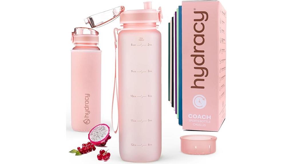 water bottle with time marker