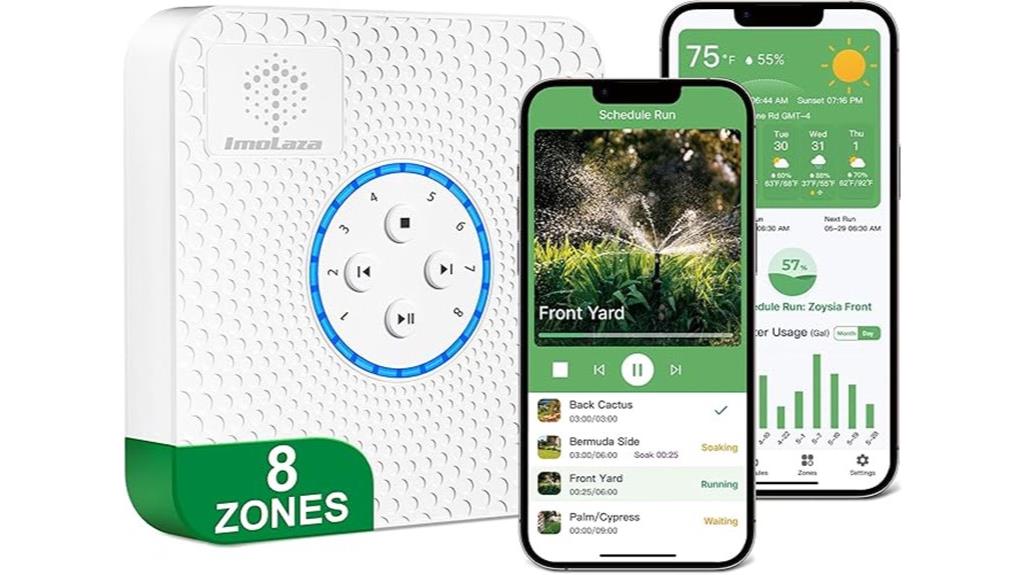 wifi enabled 8 zone sprinkler