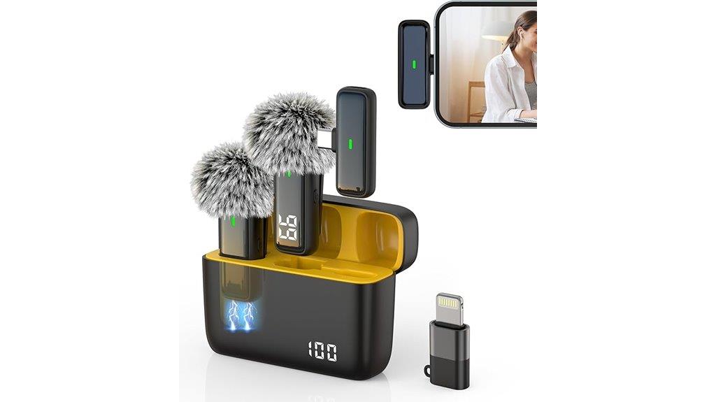 wireless mic with charging case