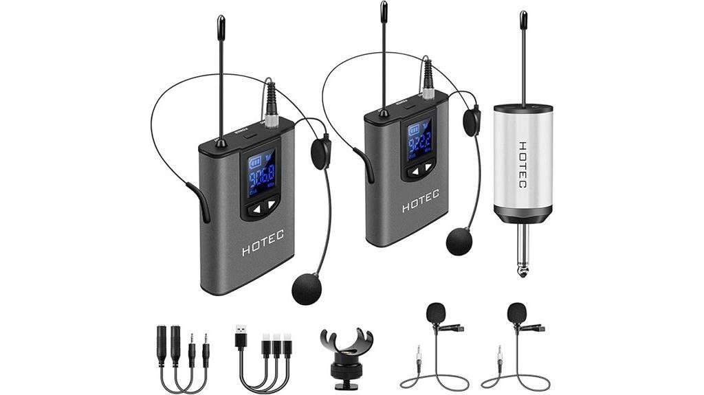 wireless microphone with dual headsets