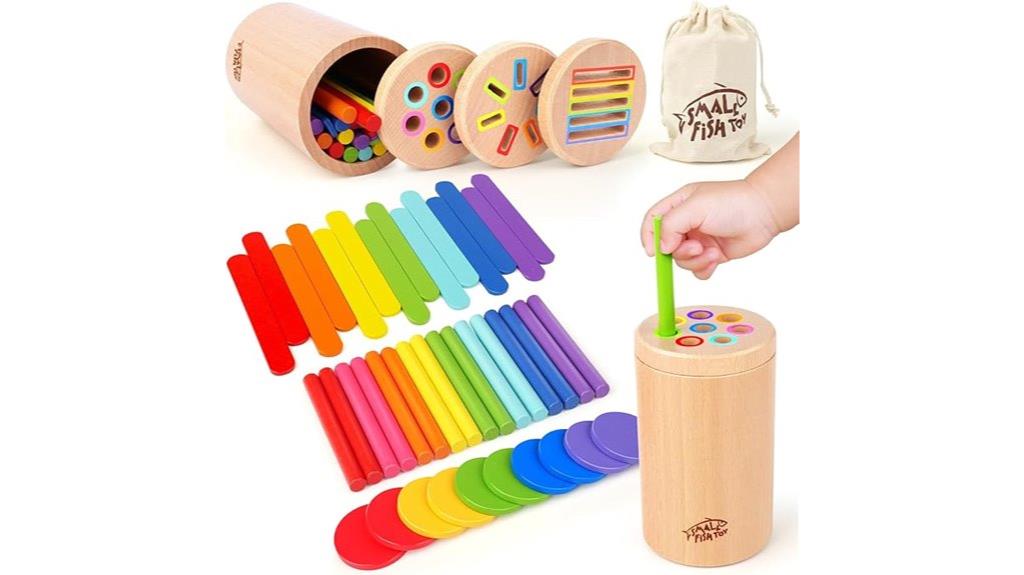 wooden 3 in 1 toddler toys