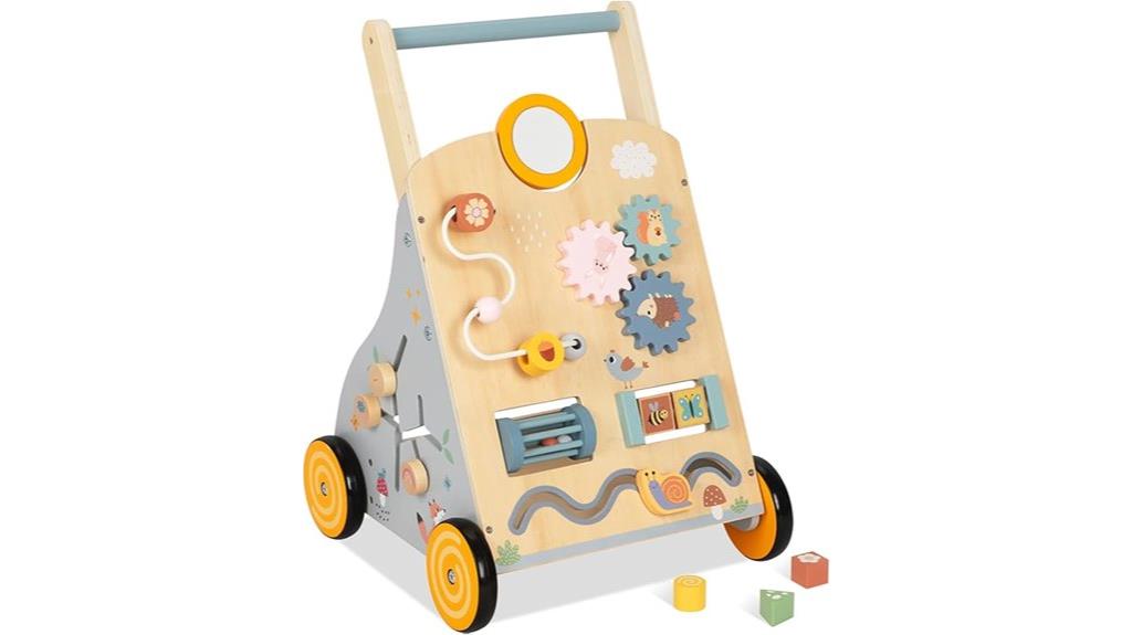 wooden baby walker toy