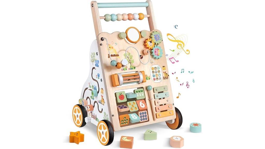 wooden walker with wheels