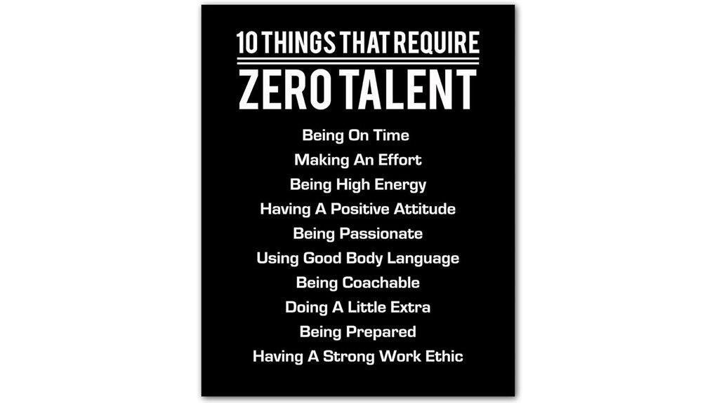 zero talent motivational poster