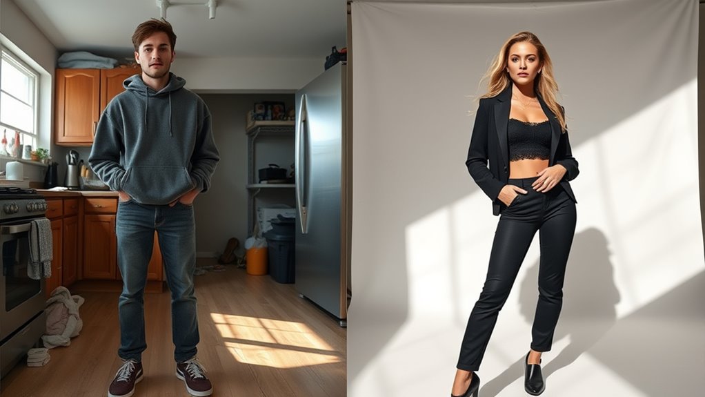 authentic daily life contrasts