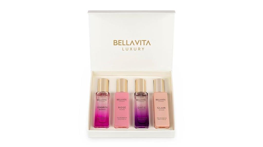 elegant four piece perfume set