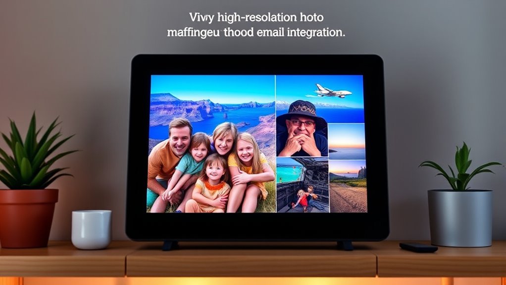 email enabled digital photo frames