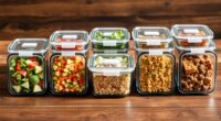 top glass food storage