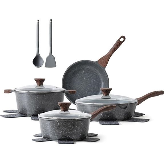 SENSARTE 13-Piece Nonstick Cookware Set