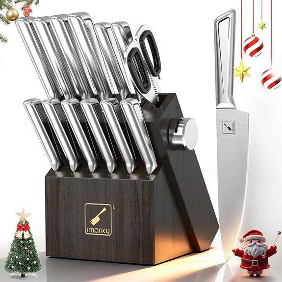 imarku 14-Piece Kitchen Knife Set with Sharpener