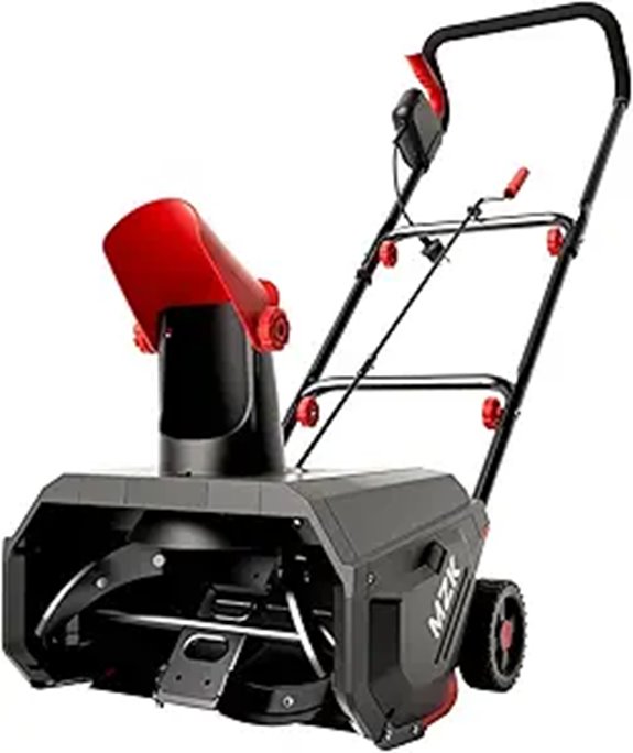 MZK 16-Inch Electric Snow Blower with 20ft Range