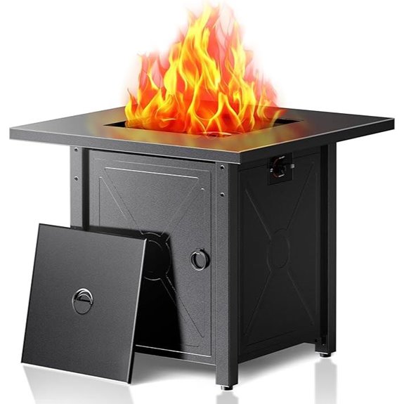28-Inch 3-in-1 Propane Fire Pit with Lava Rock