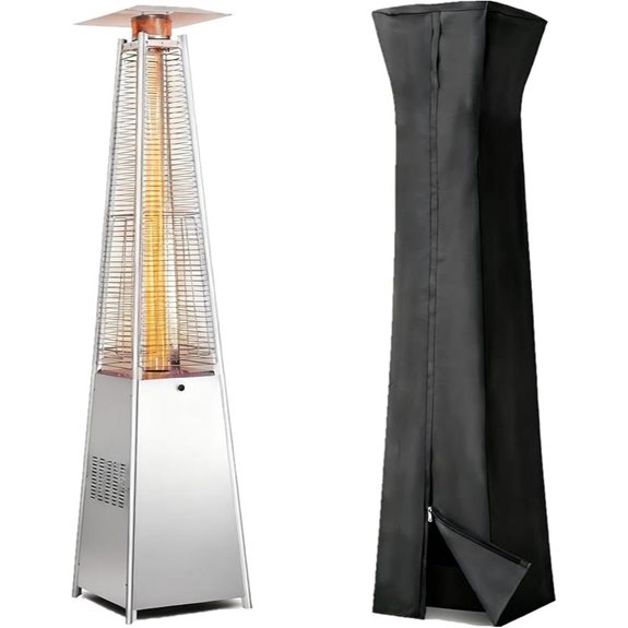 GLANC 48,000 BTU Pyramid Patio Heater with Cover