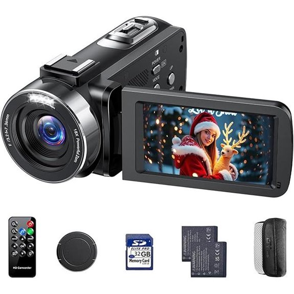 4K Camcorder Video Camera with 42MP & Accessories