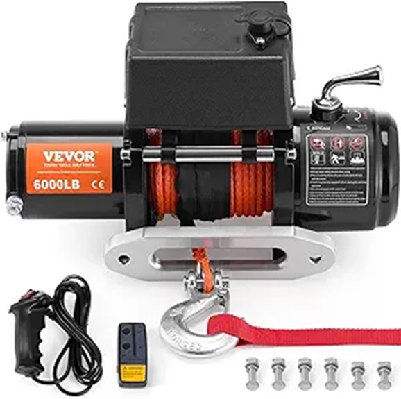 VEVOR 6000 lb Electric Winch for Off-Road Towing