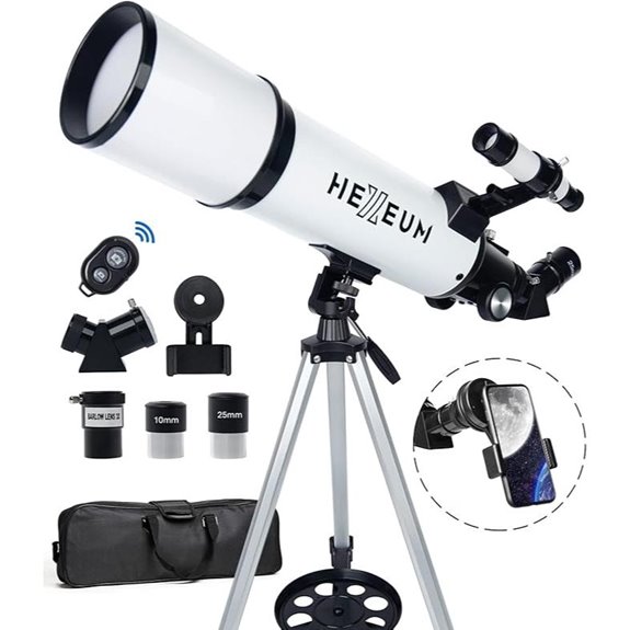 80mm Aperture 600mm Refracting Telescope with Tripod