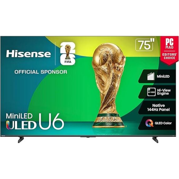 Hisense 75 U6 Series 4K Mini-LED Smart TV