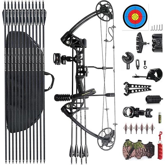 Adjustable Compound Bow with Accessories and IBO 320 fps