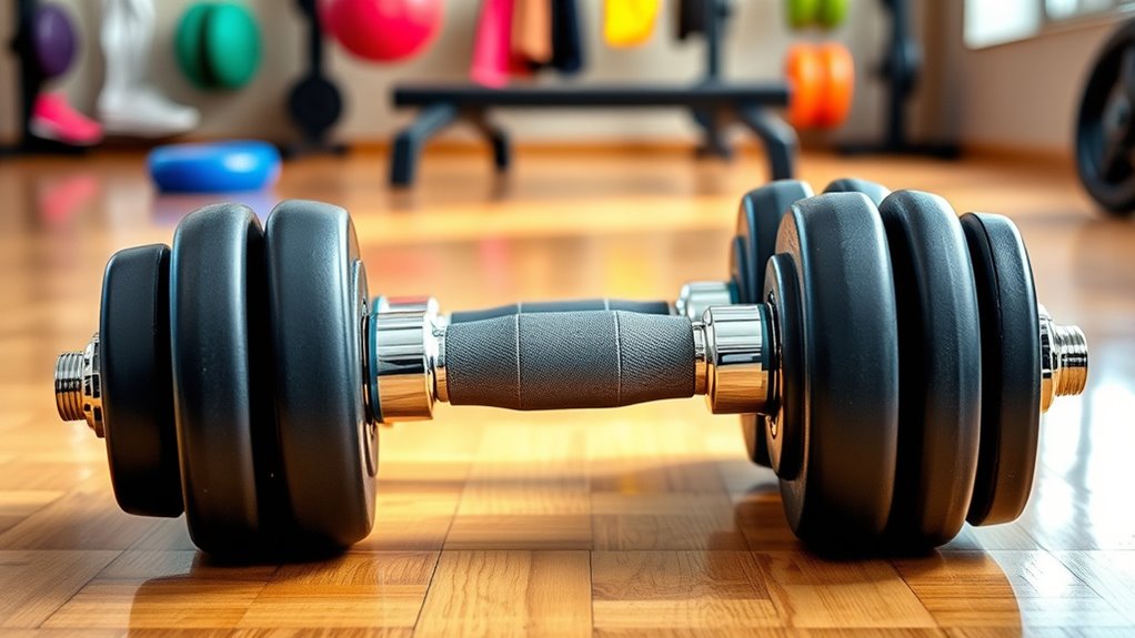 adjustable dumbbell features