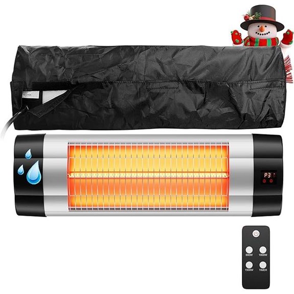 Wall Mounted Infrared Heater with Adjustable Temperature