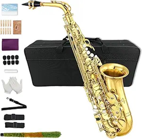 Yinfente Eb Alto Saxophone Beginner Kit with Accessories